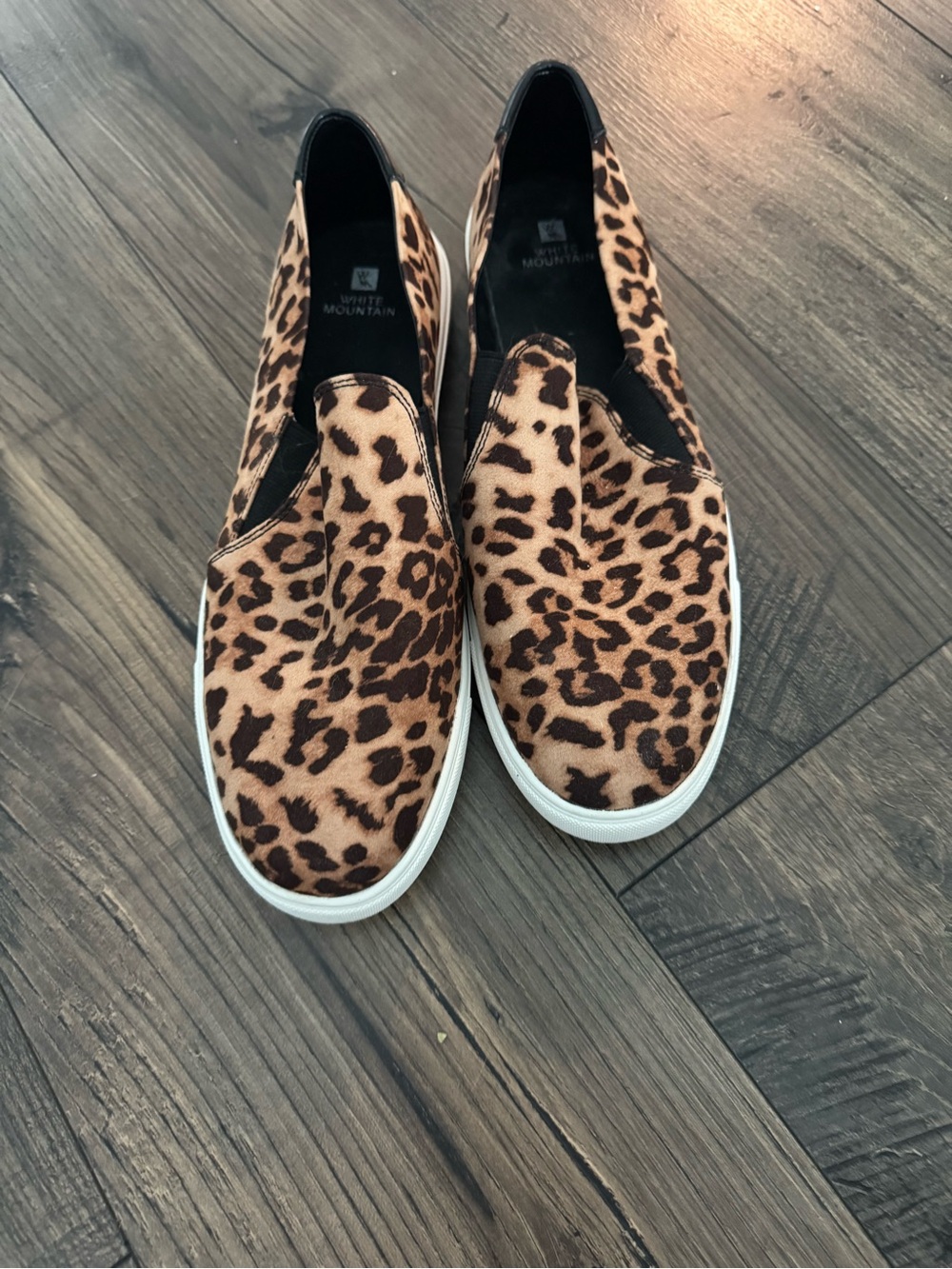 Women’s Leopard Print Slip-On Sneakers - Brown/Black